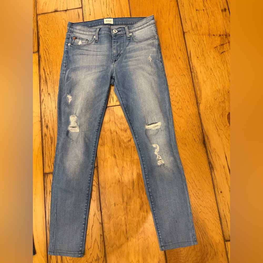 Hudson Jeans Light Blue Distressed Skinny Jeans